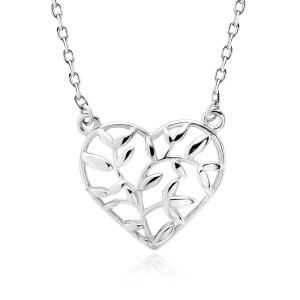 Colier argint cu inima DiAmanti Z2047NR-DIA (Argint 925‰ 1,9 g.)